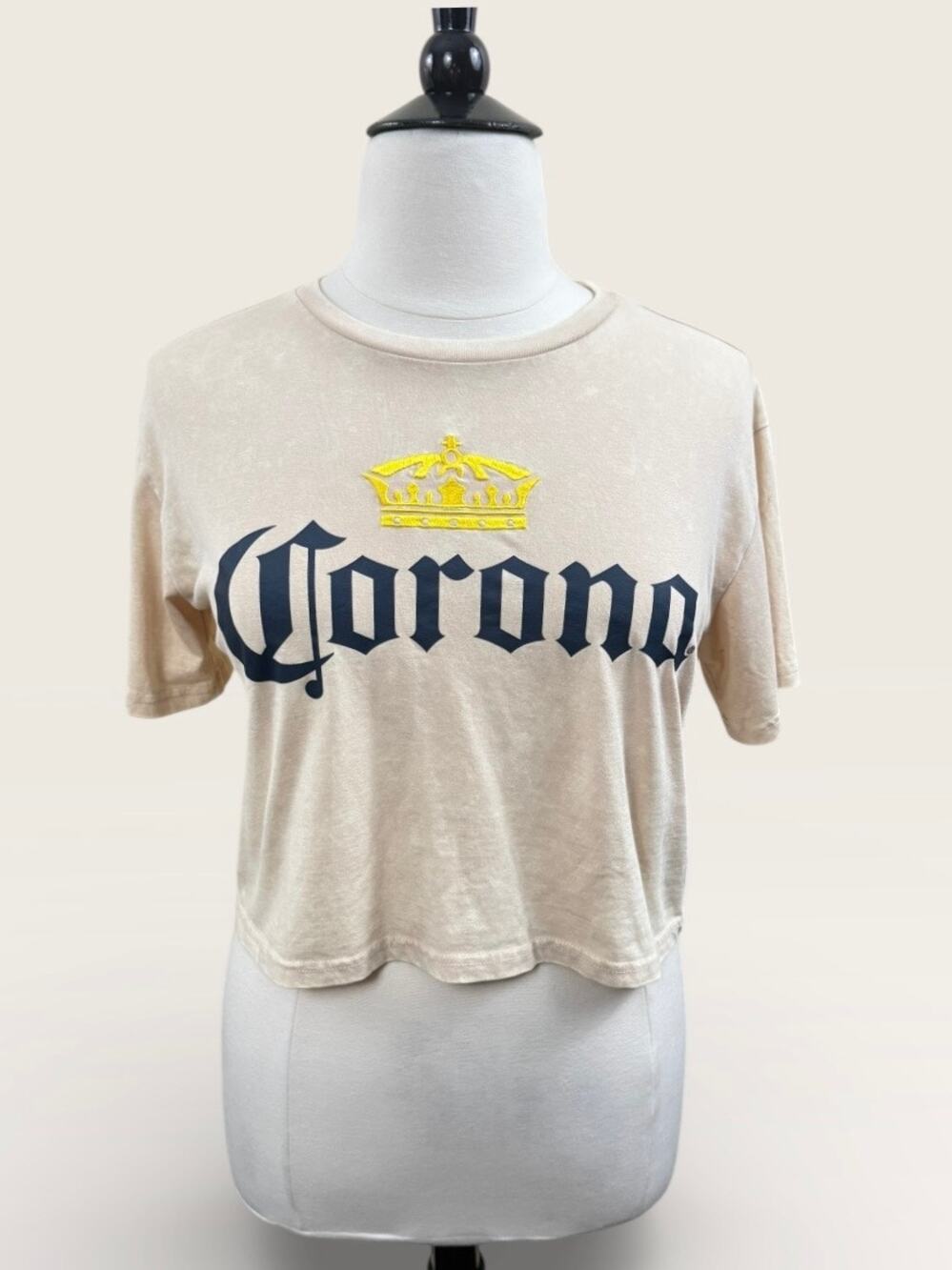 Vintage Corona Crop Tee, Size XL